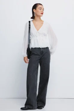 Springfield Jeans wide tachas negro Discount