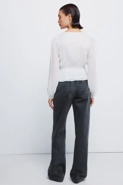 Springfield Jeans wide tachas negro Discount