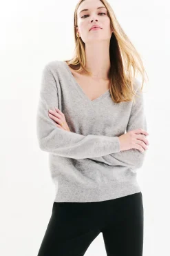 Caroll Jersey 100% cachemira Gris Sale