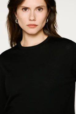 Selected Jersey 100% lana merino. Negro Hot