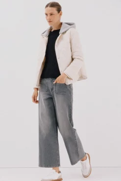 Cortefiel Jersey acanalado botones Negro