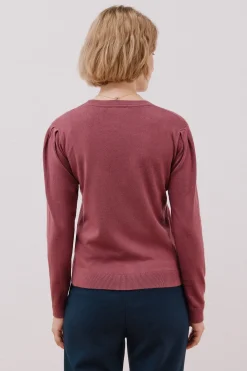 Cortefiel Jersey adorno volantes Vino Outlet