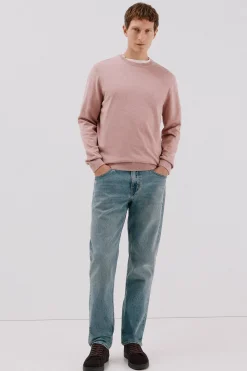 Cortefiel Jersey algodón cashmere cuello caja Rosa