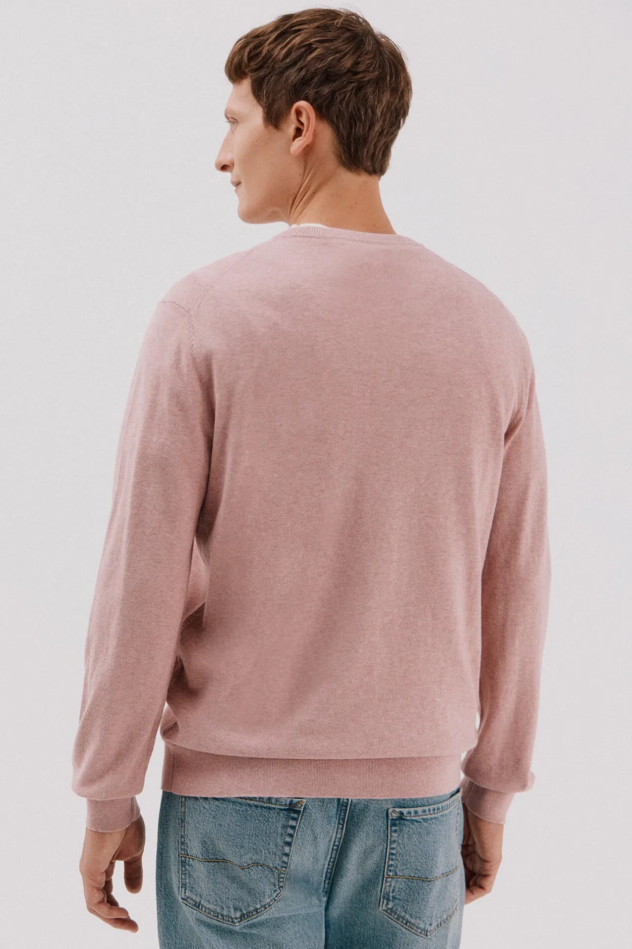 Cortefiel Jersey algodón cashmere cuello caja Rosa