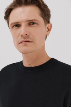 Cortefiel Jersey algodón cashmere cuello caja Negro Best