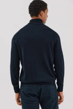 Cortefiel Jersey algodón cashmere cuello alto Azul marino Best