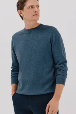 Cortefiel Jersey algodón cashmere cuello caja Azul oscuro Clearance