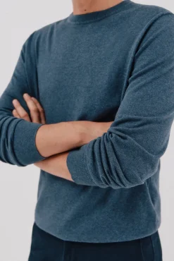 Cortefiel Jersey algodón cashmere cuello caja Azul oscuro Clearance