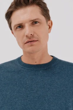 Cortefiel Jersey algodón cashmere cuello caja Azul oscuro Clearance