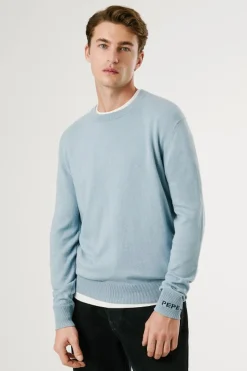 Pepe Jeans Jersey Andre con cuello redondo azul Online