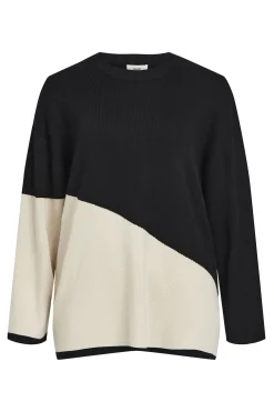 Object Jersey bicolor amplio Negro Online