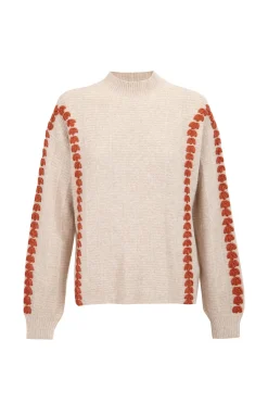 Slowlove Jersey bordado contraste Beige Discount