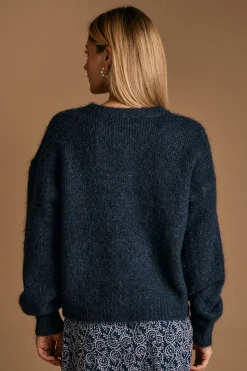 Polín Et Moi Jersey boton corazón Michelle Azul oscuro Outlet