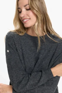 Vero Moda Jersey botones joya Gris oscuro Outlet