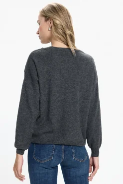 Vero Moda Jersey botones joya Gris oscuro Outlet