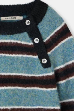 Silbon Jersey botones rayas Multicolor Best