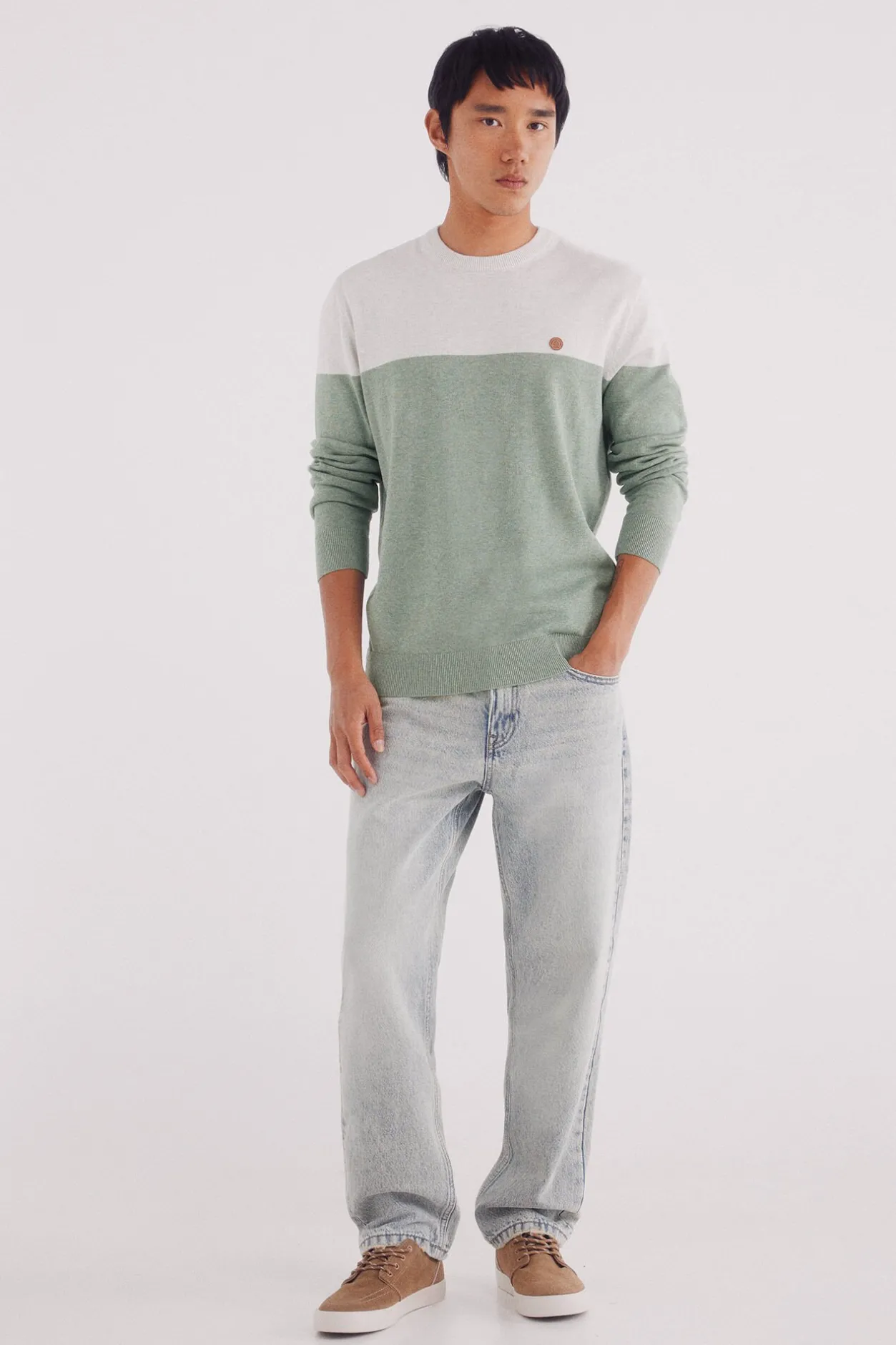 Springfield Jersey básico bloque color verde