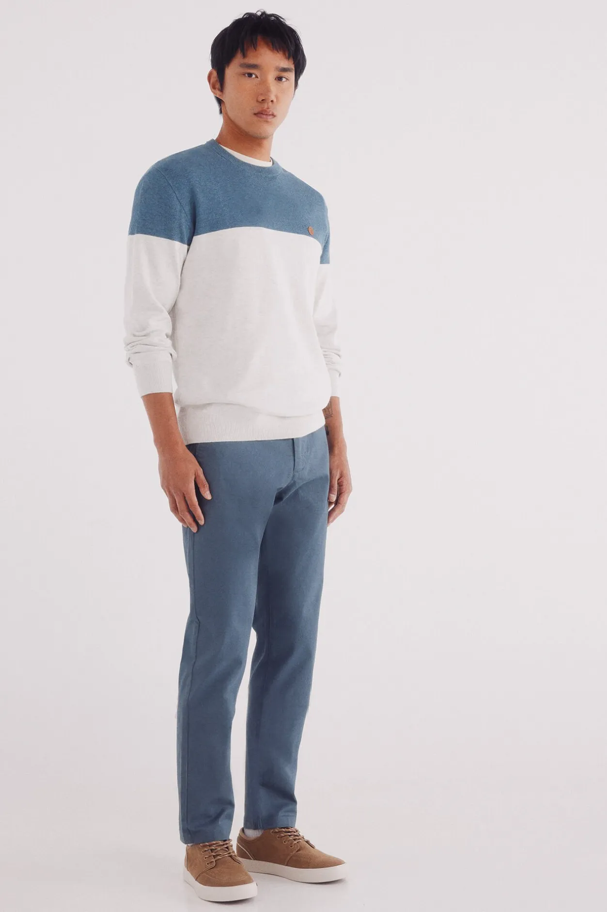 Springfield Jersey básico bloque color gris New