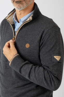 Privata Jersey básico con cremallera Gris oscuro Best