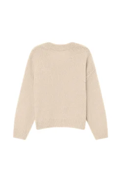 Grace & Mila Jersey básico con escote en V Beige Discount