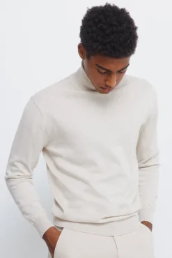 Springfield Jersey básico cuello alto nude Clearance