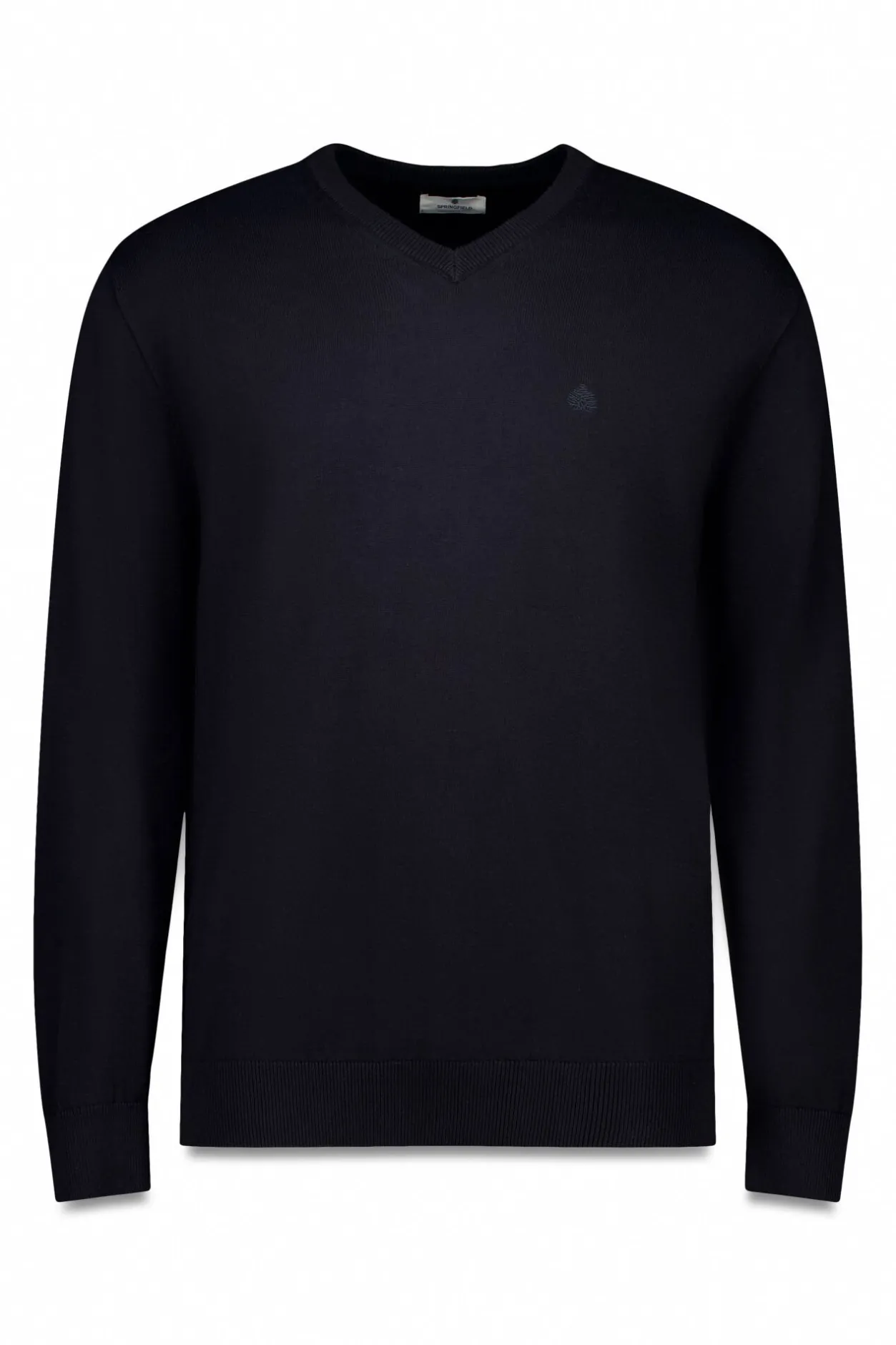 Springfield Jersey básico cuello pico azul Sale