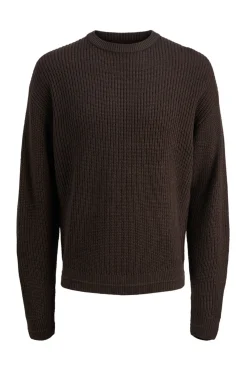 Jack & Jones Jersey básico cuello redondo marr&oacute;n Clearance