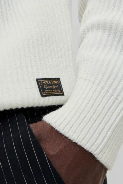 Jack & Jones Jersey básico cuello vuelto blanco Sale