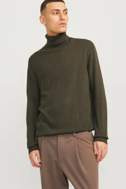 Jack & Jones Jersey básico de cuello alto verde Outlet