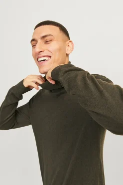 Jack & Jones Jersey básico de cuello alto verde Outlet