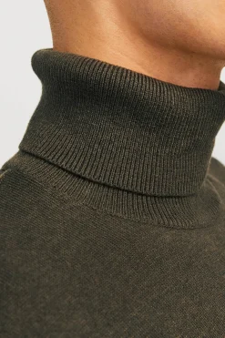 Jack & Jones Jersey básico de cuello alto verde Outlet