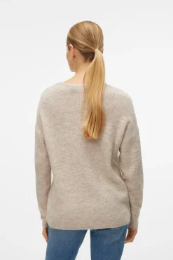 Vero Moda Jersey básico de punto Beige Hot