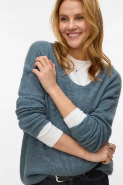 Vero Moda Jersey básico de punto Azul Best