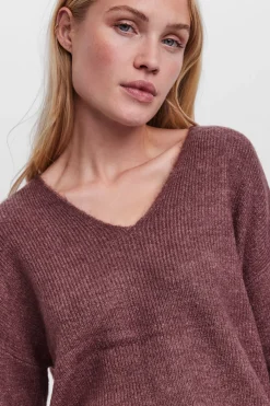 Vero Moda Jersey básico de punto Vino Clearance