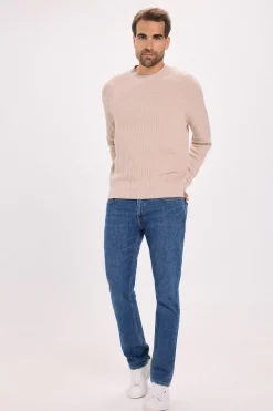 Jack & Jones Jersey básico de punto liso Beige Clearance