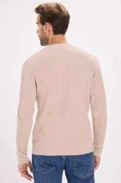 Jack & Jones Jersey básico de punto liso Beige Clearance