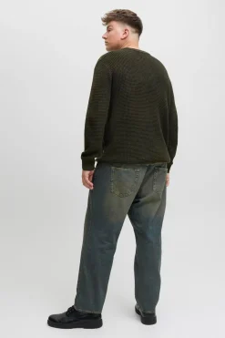 Jack & Jones PLUS Jersey básico de punto liso verde Online