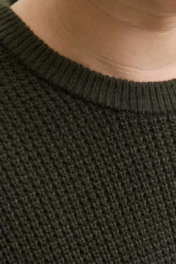 Jack & Jones PLUS Jersey básico de punto liso verde Online