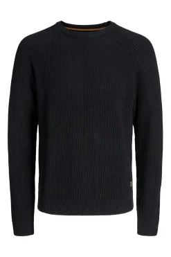 Jack & Jones PLUS Jersey básico de punto liso negro Sale