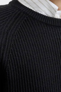 Jack & Jones PLUS Jersey básico de punto liso negro Sale