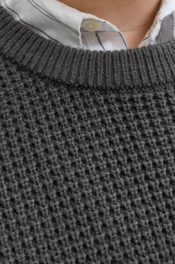 Jack & Jones PLUS Jersey básico de punto liso gris Outlet