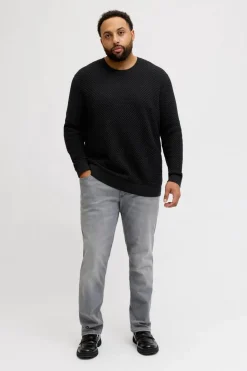 Jack & Jones PLUS Jersey básico de punto liso negro