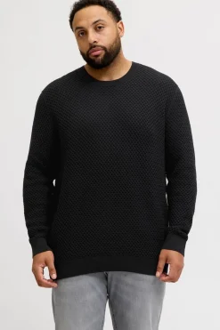 Jack & Jones PLUS Jersey básico de punto liso negro