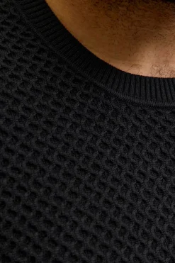 Jack & Jones PLUS Jersey básico de punto liso negro