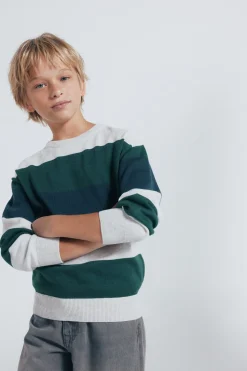 Springfield Kids Jersey básico rayas niño verde Clearance