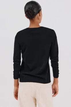 Cortefiel Jersey caja botones Negro Clearance