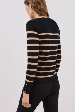 Cortefiel Jersey caja rayas Negro Discount