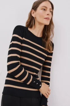 Cortefiel Jersey caja rayas Negro Discount