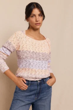 Slowlove Jersey calado Marfil