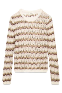 Slowlove Jersey calado multicolor Estampado beige